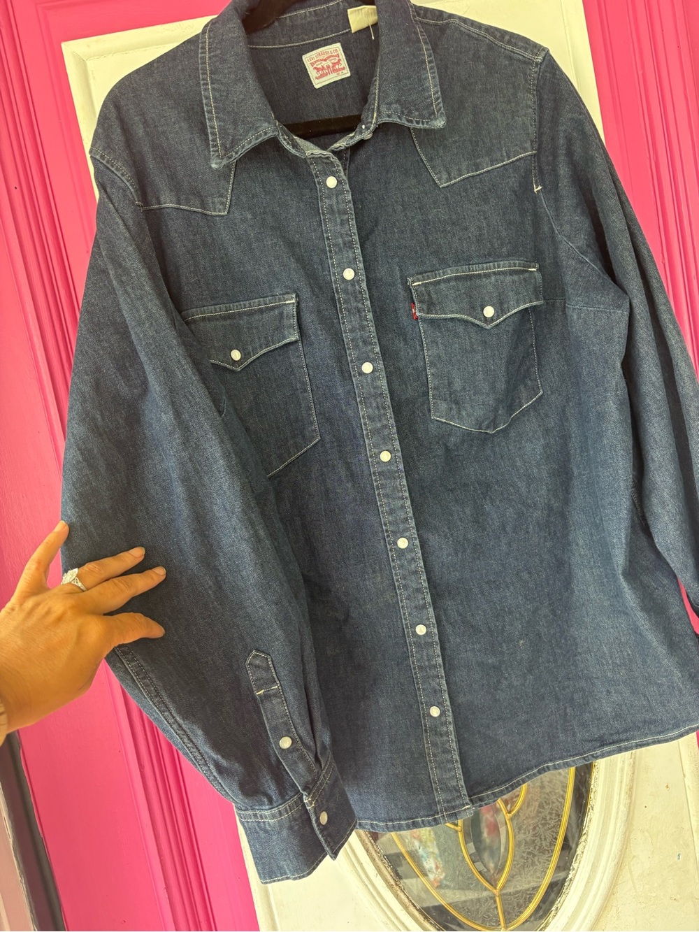 Levi's Dark Blue Denim Button-Down Shirt
